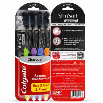 COLGATE SLIMSOFT CHARCOAL TOOTH BRUSH BUY 2 GET 2 FREE